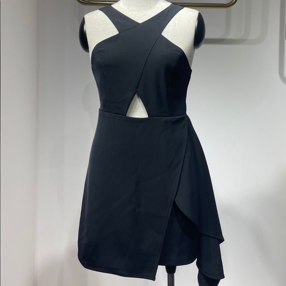 Criss cross front drape dress